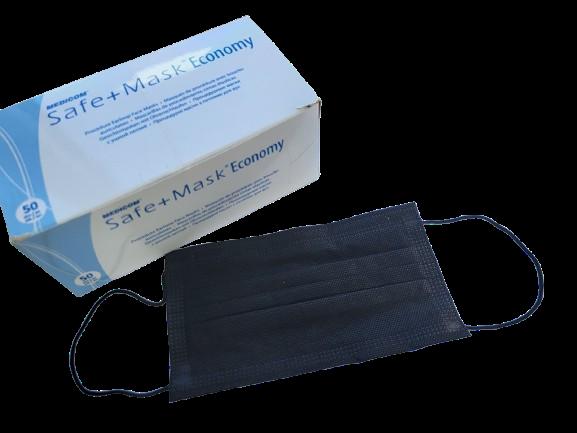 Процедурні маски з петлями для вух SAFE+MASK® Economy, Чорний